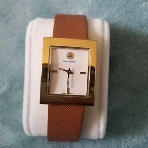 Tory Burch Leather Gold Robinson Watch